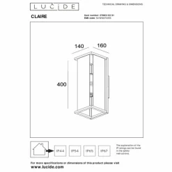 CLAIRE Lampe murale d´extérieur Luminaires Lucide Blanc, 2 lumières