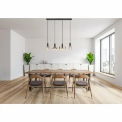 CLASSIS Suspension Luminaires Globo Lighting Noir, 4 lumières