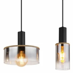 CLASSIS Suspension Luminaires Globo Lighting Noir, 4 lumières