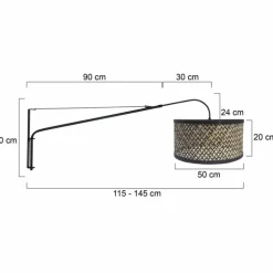 Classy Applique murale Luminaires Steinhauer Noir, 1 lumière