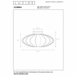CORINA Plafonnier Luminaires Lucide Laiton, 1 lumière