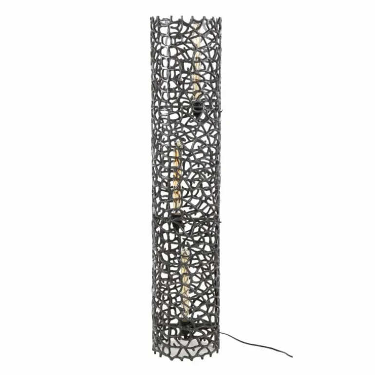 Cortecega Lampadaire Noir, 3 lumières