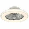 Corusso Ventilateur de plafond lumineux Luminaires Globo Lighting LED Chrome, 1 lumière, Télécommandes