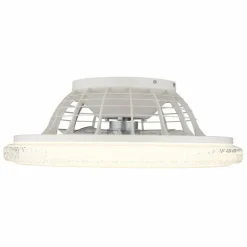 Corusso Ventilateur de plafond lumineux Luminaires Globo Lighting LED Chrome, 1 lumière, Télécommandes