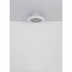 Corusso Ventilateur de plafond lumineux Luminaires Globo Lighting LED Chrome, 1 lumière, Télécommandes