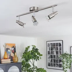 Crina Plafonnier, Spot de plafond Chrome, Nickel mat, 3 lumières