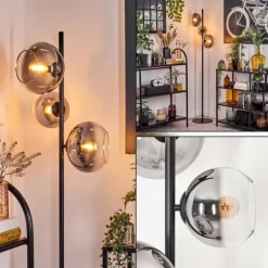 Dagan Lampadaire Clair, Fumé, 3 lumières