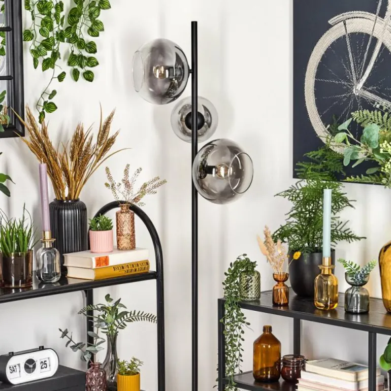 Dagan Lampadaire Clair, Fumé, 3 lumières