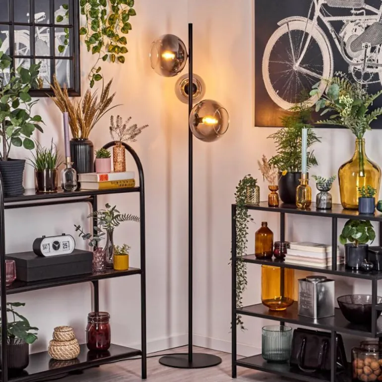 Dagan Lampadaire Clair, Fumé, 3 lumières