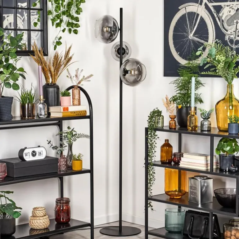 Dagan Lampadaire Clair, Fumé, 3 lumières