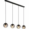 DALLERTA Suspension Luminaires Globo Lighting Noir, 4 lumières