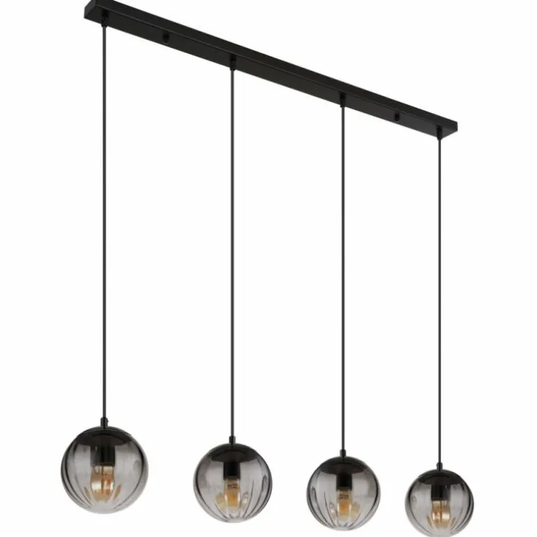 DALLERTA Suspension Luminaires Globo Lighting Noir, 4 lumières