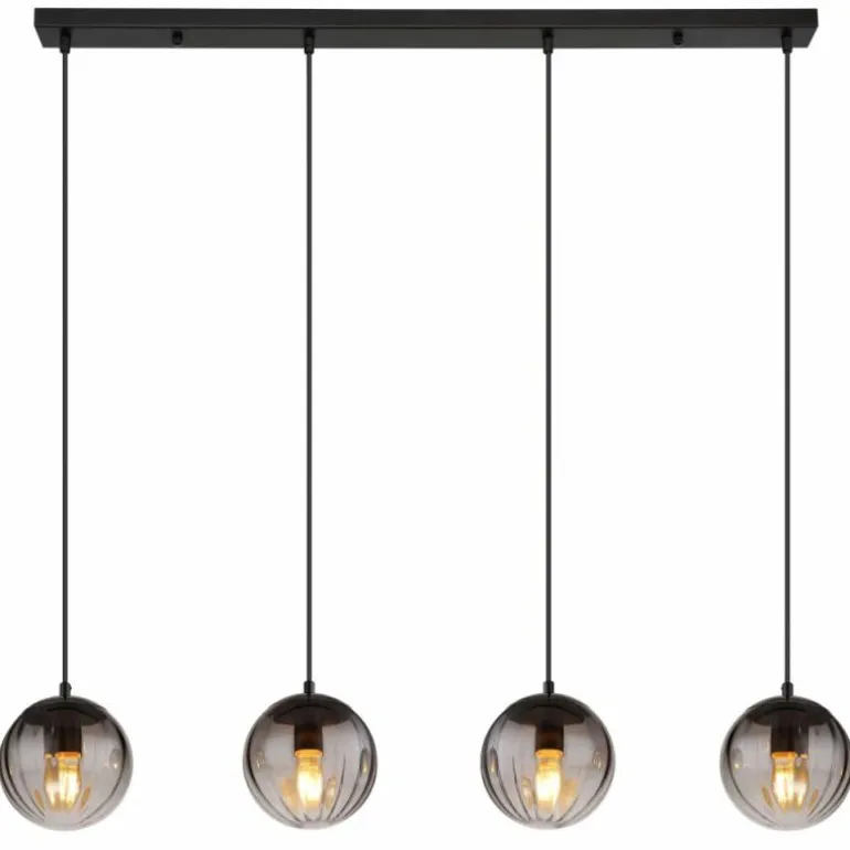 DALLERTA Suspension Luminaires Globo Lighting Noir, 4 lumières