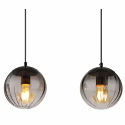 DALLERTA Suspension Luminaires Globo Lighting Noir, 4 lumières