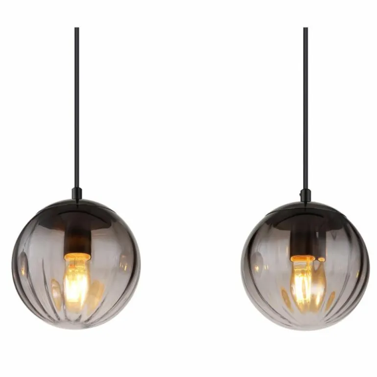 DALLERTA Suspension Luminaires Globo Lighting Noir, 4 lumières