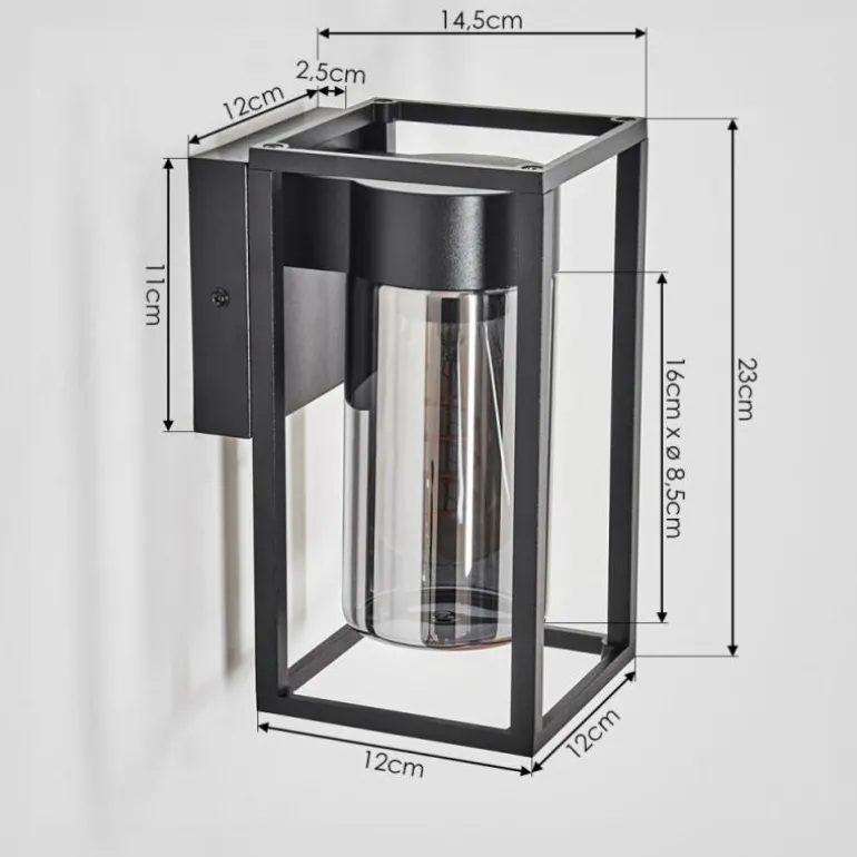 Doninhas Lampe murale d´extérieur Noir, 1 lumière