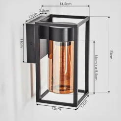 Doninhas Lampe murale d´extérieur Noir, 1 lumière