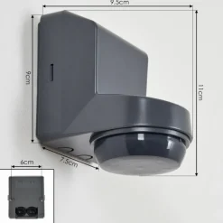 Détecteur de mouvement Calambao Anthracite, Blanc, Détecteur de mouvement