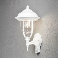 Détecteur de mouvement Konstsmide Pallas Blanc, 1 lumière, Détecteur de mouvement