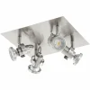 Eglo TUKON 3 LED Nickel mat, 4 lumières