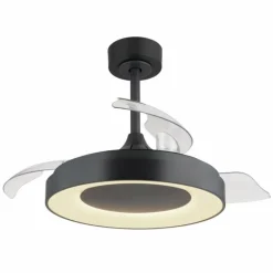 Elina Ventilateur de plafond lumineux Luminaires Globo Lighting LED Gris, 1 lumière, Télécommandes, Changeur de couleurs