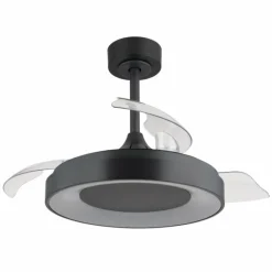 Elina Ventilateur de plafond lumineux Luminaires Globo Lighting LED Gris, 1 lumière, Télécommandes, Changeur de couleurs