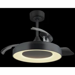 Elina Ventilateur de plafond lumineux Luminaires Globo Lighting LED Gris, 1 lumière, Télécommandes, Changeur de couleurs