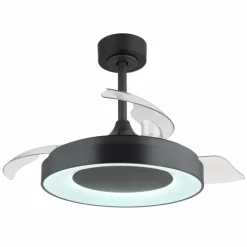 Elina Ventilateur de plafond lumineux Luminaires Globo Lighting LED Gris, 1 lumière, Télécommandes, Changeur de couleurs
