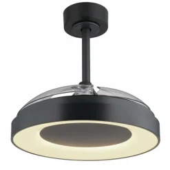 Elina Ventilateur de plafond lumineux Luminaires Globo Lighting LED Gris, 1 lumière, Télécommandes, Changeur de couleurs