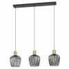 EMPOLI Suspension Luminaires Eglo Laiton, Noir, 3 lumières