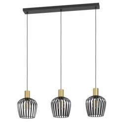 EMPOLI Suspension Luminaires Eglo Laiton, Noir, 3 lumières