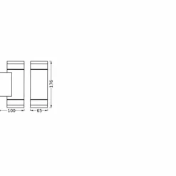 Endura Applique murale Luminaires Ledvance Gris, 2 lumières