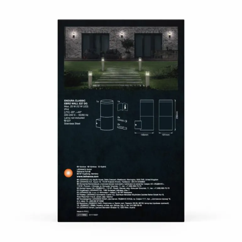 Endura Applique murale Luminaires Ledvance Gris, 1 lumière