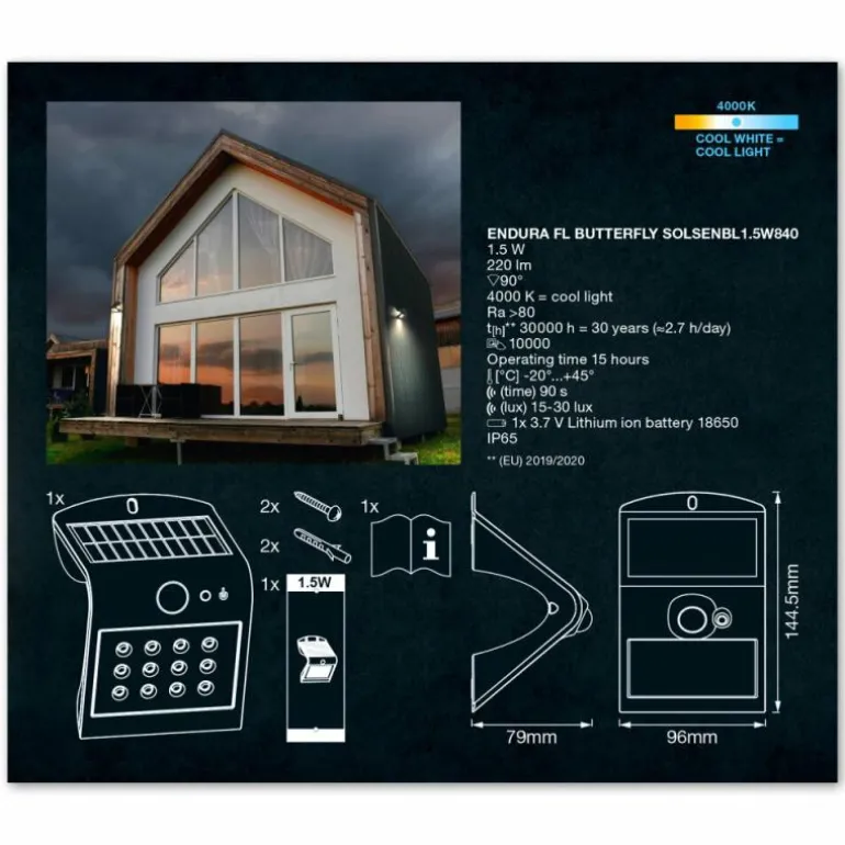 Endura Détecteur de mouvement Luminaires Ledvance LED Noir, 1 lumière