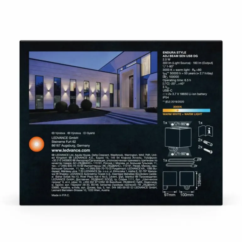 Endura Lampe murale d´extérieur Luminaires Ledvance LED Gris, 1 lumière