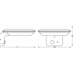 ENDURA Lampe murale d´extérieur Luminaires Ledvance LED Noir, 1 lumière, Détecteur de mouvement