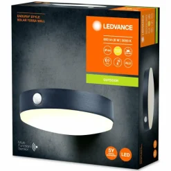 ENDURA Lampe murale d´extérieur Luminaires Ledvance LED Noir, 1 lumière, Détecteur de mouvement