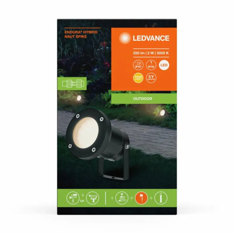 Endura Spot de jardin Luminaires Ledvance LED Noir, 1 lumière