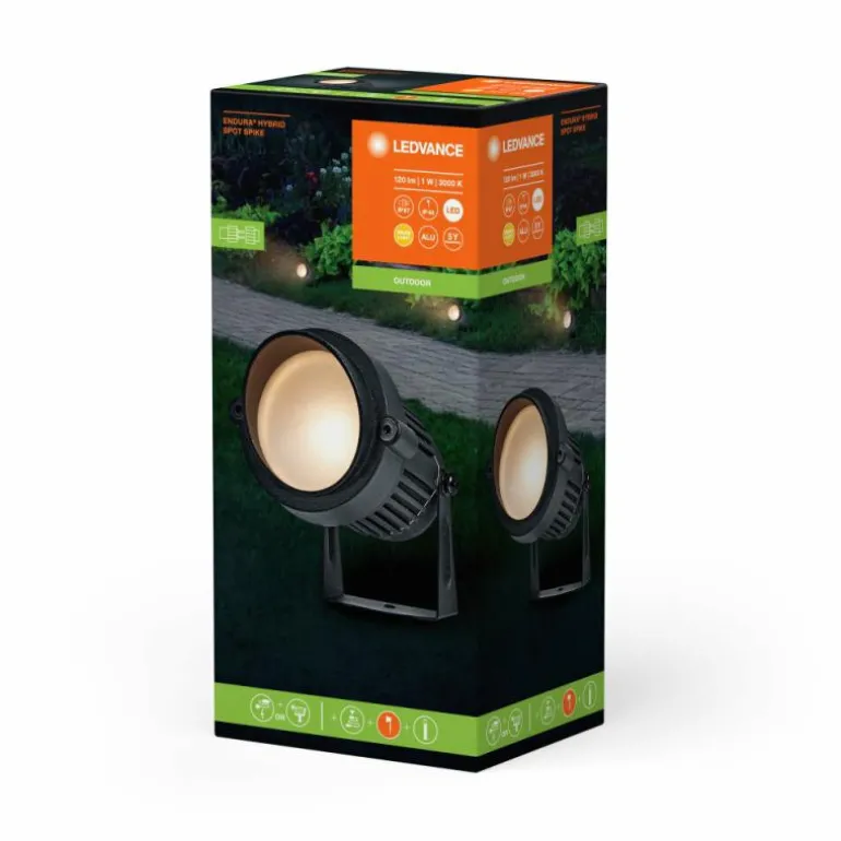 Endura Spot de jardin Luminaires Ledvance LED Noir, 1 lumière