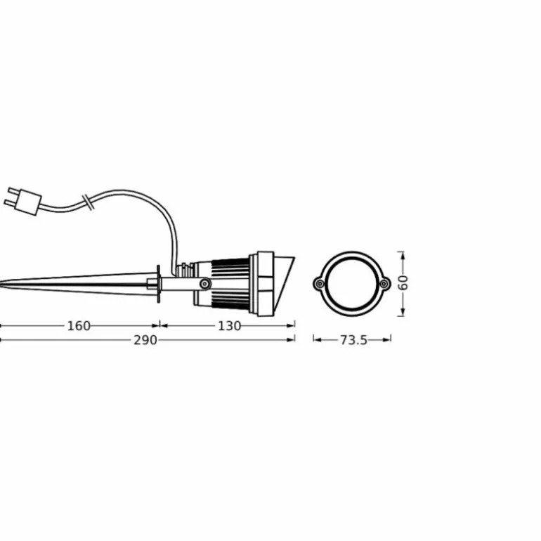 Endura Spot de jardin Luminaires Ledvance LED Noir, 1 lumière