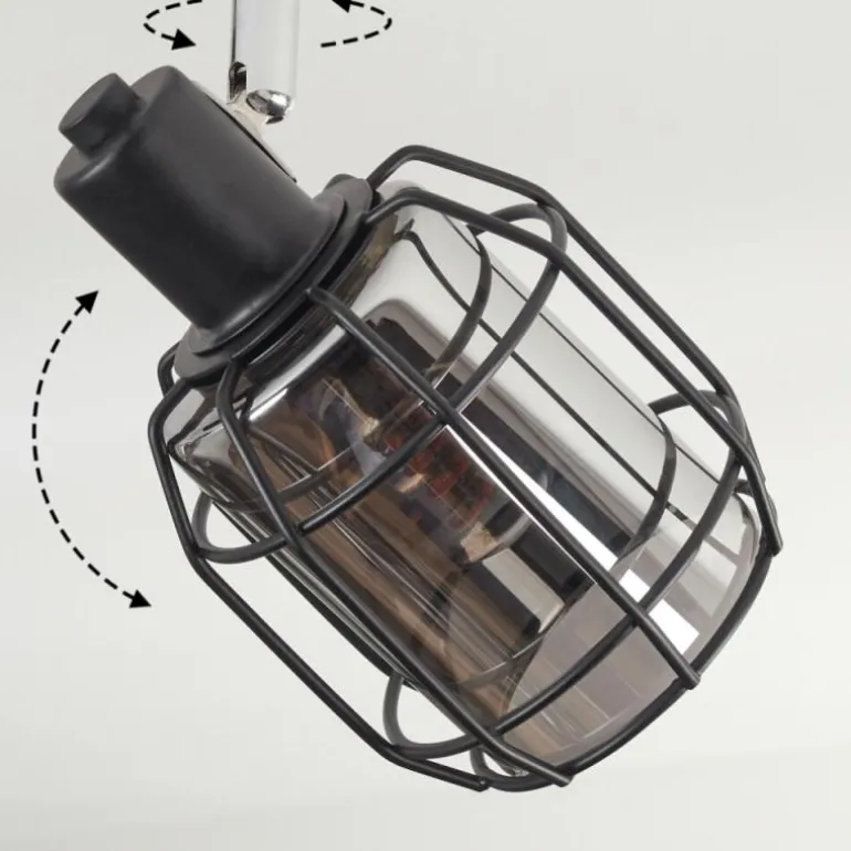 Ennor Plafonnier, Spot de plafond Noir, 4 lumières