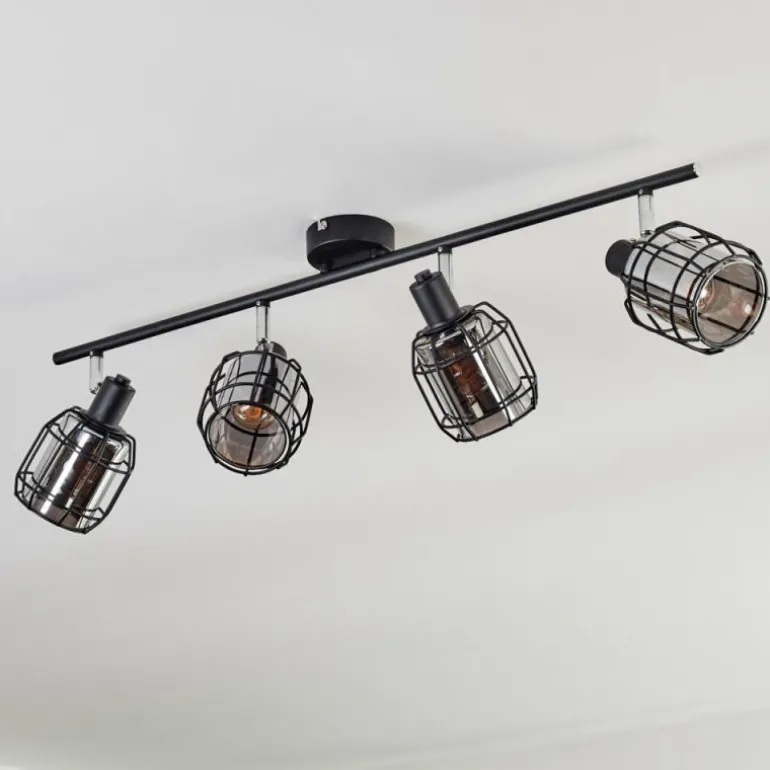 Ennor Plafonnier, Spot de plafond Noir, 4 lumières