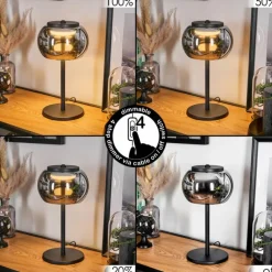 2-er Lampe à poser, Liseuse LED Noir, 1 lumière