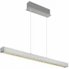 Ethan Suspension Luminaires Globo Lighting LED Aluminium brossé, Blanc, 1 lumière
