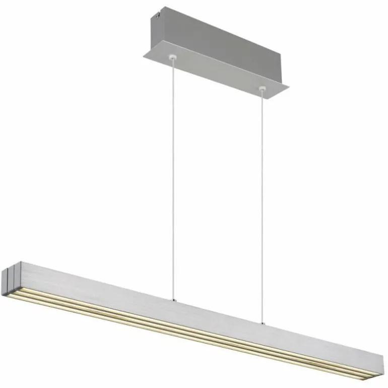 Ethan Suspension Luminaires Globo Lighting LED Aluminium brossé, Blanc, 1 lumière