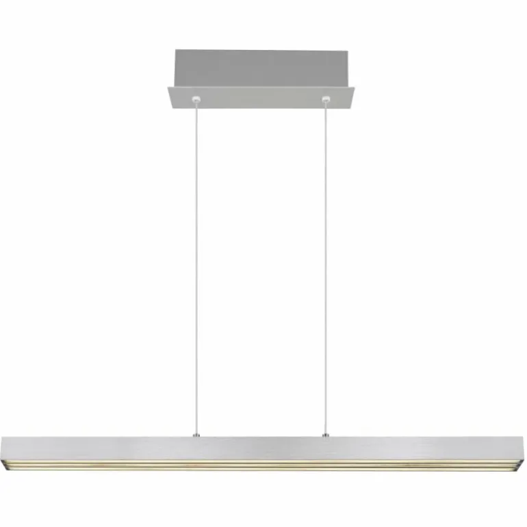 Ethan Suspension Luminaires Globo Lighting LED Aluminium brossé, Blanc, 1 lumière