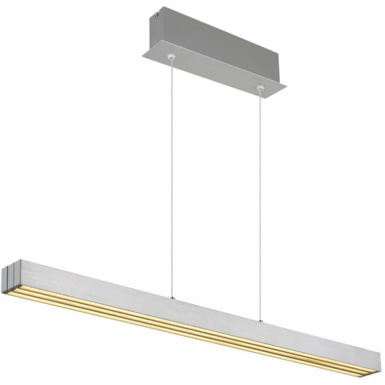 Ethan Suspension Luminaires Globo Lighting LED Aluminium brossé, Blanc, 1 lumière