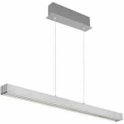 Ethan Suspension Luminaires Globo Lighting LED Aluminium brossé, Blanc, 1 lumière