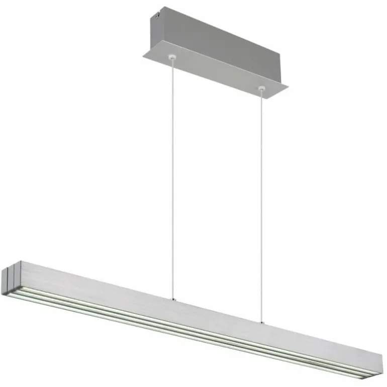 Ethan Suspension Luminaires Globo Lighting LED Aluminium brossé, Blanc, 1 lumière