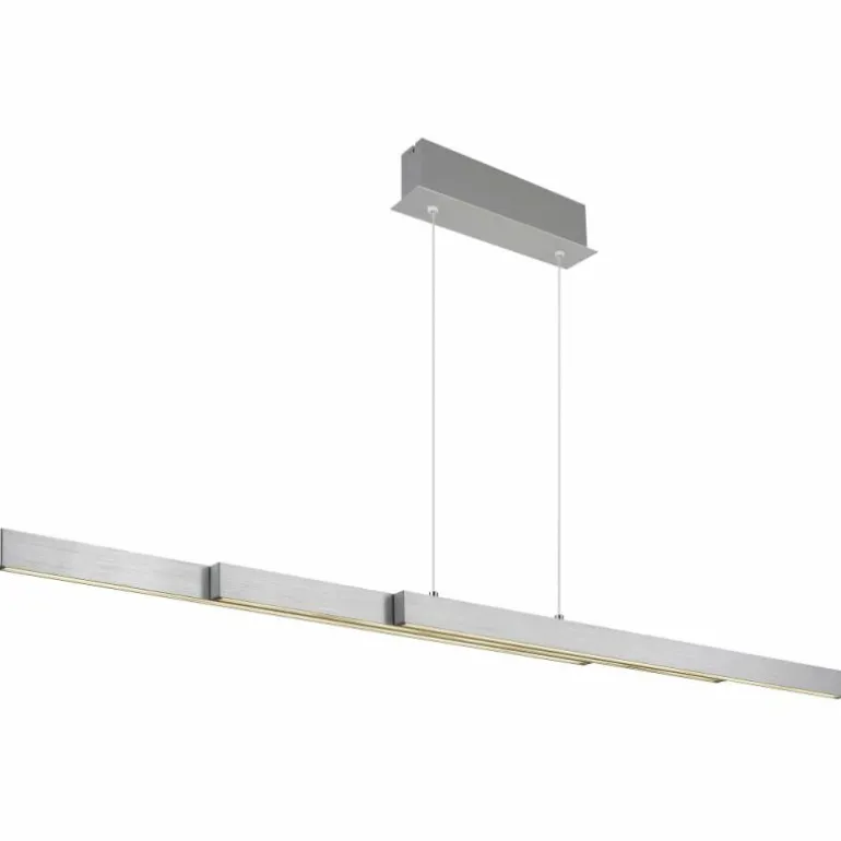 Ethan Suspension Luminaires Globo Lighting LED Aluminium brossé, Blanc, 1 lumière